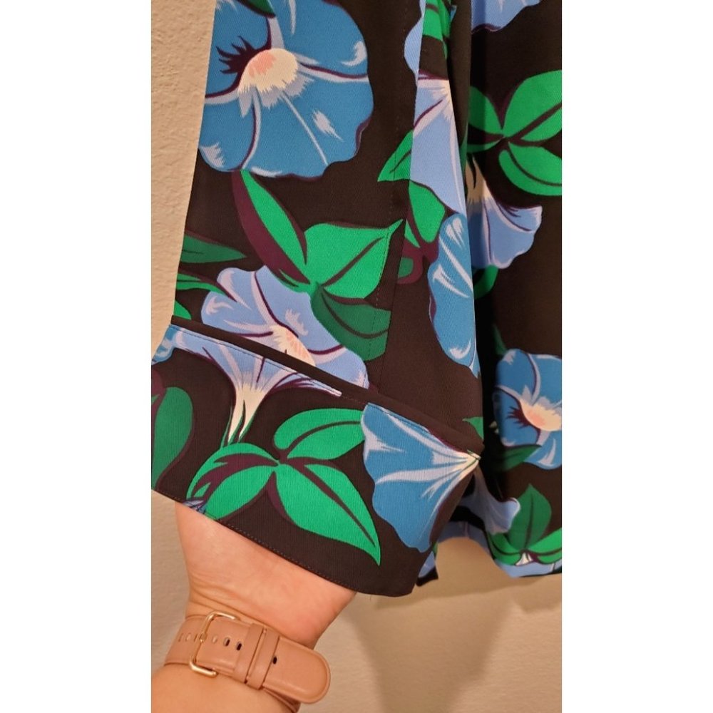 ANN TAYLOR Floral Butterfly 3/4 Sleeves Blouse - Picture 6 of 6